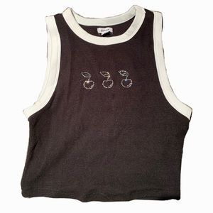 garage cherry rhinestone tank top
